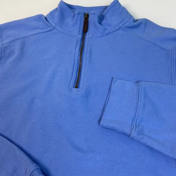 Tommy Bahama Boys Size XL 14 Blue Cotton 1/4 Zip Pullover Sweatshirt NWOT - Picture 3 of 7